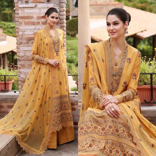 DA289-BAREEZE-EMBROIDERED 3PC LAWN DRESS WITH EMBROIDERED CHIFFON DUPATTA